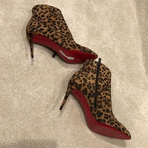 Christian Louboutin leopard print booties